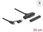 Delock USB - SATA 6Gb/s átalakító USB Type-C vagy A-típusú USB csatlakozóval (61042)