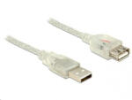 Delock 83882 USB 2.0 Type-A male > USB 2.0 Type-A female 1.5m áttetsző