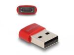 Delock USB-A apa-USB-C anya adapter piros (60050) (60050) - aqua