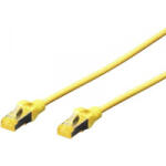 ASSMANN RJ45 Hálózat Csatlakozókábel CAT 6A S/FTP 3.00 m Sárga Halogénmentes, sodort érpár, Védővel, Lángálló Digitus