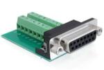 Delock DL65274 D-sub 15 pin Gameport anya -> terminál blokk 16 pines adapter