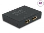 Delock DisplayPort 2 - 1 kapcsoló kétirányú 8K, 30Hz (11478) (11478)