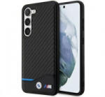 BMW Leather Carbon Samsung S23+ hátlap tok fekete (BMHCS23M22NBCK) (BMHCS23M22NBCK)