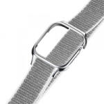 Usams ZB74IW2 Apple Watch 44mm textile tépőzáras szíj és tok ezüst (1324428)
