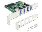 Delock 4x USB 3.0 bővítő kártya PCI-E (89360)
