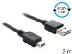 Delock EASY-USB 2.0-s A-típusú > USB 2.0-s Mini-B-típusú kábel 2m (85554) (85554)
