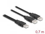 Delock USB-A 2.0 -> 2x USB-A kábel 70 cm (80000)