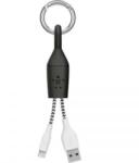 Belkin MIXIT Lightning-USB Clip adat/töltőkábel-kulcstartó fekete (F8J173bt06INBLK)