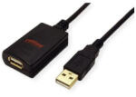 Roline USB 2.0 hosszabbító kábel 5m fekete (12.04. 1089-10) (12.04.1089-10)