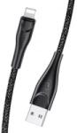 USAMS SJ394USB01 Lightning adat és töltő kábel fekete (1324421) (SJ394USB01)