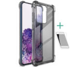 IMAK szilikon telefonvédő (közepesen ütésálló, légpárnás sarok + képernyővédő fólia) FÜSTSZÍNŰ [Samsung Galaxy S20 Ultra 5G