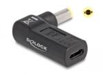 Delock notebook töltő adapter USB-C anya -> 5, 5 x 2, 5 mm apa hajlított (60011) (60011) - aqua