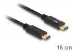 Delock USB Type-C töltőkábel 15cm (85356) (85356)