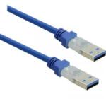 Renkforce USB 3.0 csatlakozókábel, 1x USB 3.0 dugó A - 1x USB 3.0 dugó A, 2 m, kék, aranyozott, renkforce - aqua