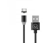 USAMS SJ293USB01 mágneses Type-C - USB-A töltőkábel fekete (1299150) (SJ293USB01)