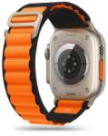 Tech-Protect Nylon Pro szíj Apple Watch 4 / 5 / 6 / 7 / 8 / 9 / SE / Ultra 1 / 2 (42/44/45/49 mm) - Fekete & Narancs