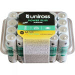 Uniross Power Plus Box LR6/24BP 1, 5V AA/ceruza tartós alkáli elem 24db/cs (LR6-UALKAABX24) (LR6-UALKAABX24)