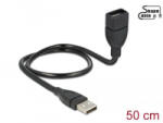 Delock ShapeCable USB-A apa > USB-A anya kábel 0, 5m (83499)
