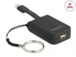 Delock USB Type-C adapter mini DisplayPort-hoz (DP Alt Mode) 4K 60 Hz - kulcstartón (63939) - aqua