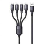 USAMS SJ516USB01 4az1-ben töltőkábel 3A, 120cm (1375898) (SJ516USB01)