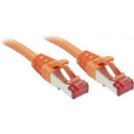 Lindy RJ45 Hálózat Csatlakozókábel CAT 6 S/FTP 1.00 m Narancs Védővel LINDY