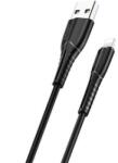 USAMS SJ364USB01 Lightning töltőkábel 100cm fekete (1380758) (Usams1380758)