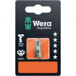 Wera Gyémántbevonatos ötvözött szerszámacél Torx BIT T 25 Wera 867/1 IMP DC SB SiS 05073925001 - aqua