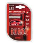 LAMPA 24V T3, 1 LED dióda, piros színű, 5db (0198338)