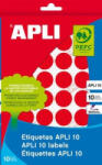 APLI 16 mm kör, kézzel írható etikett, piros 432 darab (LCA2740) (LCA2740) - aqua