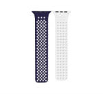 Phoner Spike Apple Watch szilikon szíj 49/45/44/42mm kék/fehér (72570) (PH72570)