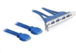 Delock 4x USB 3.0 hátlapi kivezetés (82974) (82974)