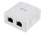 Gembird NCAC-2F5E-01 2 portos falonkívüli CAT5E FTP aljzat
