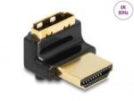 Delock HDMI apa - anya adapter 90 fok felfelé néző csatlakozódugóval 8K60 Hz fém (60017) (60017) - aqua
