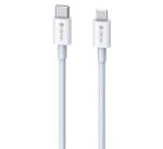 DEVIA SMART adatkábel és töltő (Type-C - lightning 8pin, 20W, 100cm) FEHÉR (326868 / E10)