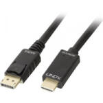 Lindy Kijelző csatlakozó / HDMI Csatlakozókábel [1x DisplayPort dugó - 1x HDMI dugó] 5.00 m Fekete