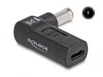Delock Laptop töltőkábel adapter USB Type-C anya - Sony 6, 0 x 4, 3 mm apa 90 fokban hajlított (60014) (60014) - aqua