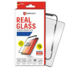 Displex képernyővédő üveg (3D full cover, íves, tok barát, karcálló, 10H) FEKETE [Apple iPhone 12 Pro Max] (01308)