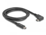 Delock USB 10 Gbps kábel USB Type-C apa USB Type-C apa, ívelt bal / jobb, 1 m 4K PD 60 W E-Marker (80037) - aqua