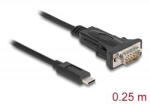 Delock USB Type-C - 1 x soros RS-232 D-Sub 9 tűs apa adapter 0, 25m (64125)