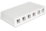 Delock Keystone falra szerelhető doboz 6 portos (86227) (86227) - aqua