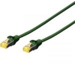 ASSMANN RJ45 Hálózat Csatlakozókábel CAT 6A S/FTP 2.00 m Zöld Halogénmentes, sodort érpár, Védővel, Lángálló Digitus