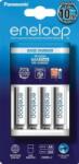 Panasonic Eneloop KKJ51MCC04E timer akkutöltő +4xAAA Eneloop akku (K-KJ51MCC04E) (K-KJ51MCC04E) - aqua