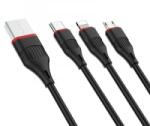 BOROFONE BX17 3az1-ben töltőkábel (Micro-USB, Type-C, Lightning csatlakozó)