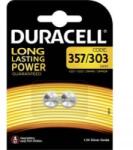 Duracell 357/303 gombelem, ezüstoxid, 1, 55V, 190 mAh, 2 db, Duracell SR44W, SR44, SR1154, V357, D357, 228, J, 280-62, SB-B9, RW42