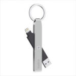 Belkin MIXIT Lightning-USB adat/töltőkábel-kulcstartó ezüst (F8J172btSLV) (F8J172btSLV)