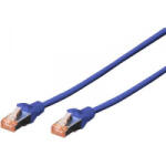 ASSMANN RJ45 Hálózat Csatlakozókábel CAT 6 S/FTP 3.00 m Kék Halogénmentes, sodort érpár, Védővel, Lángálló Digitus