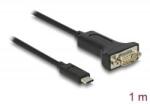 Delock USB Type-C - 1 x soros RS-232 D-Sub 9 tűs apa adapter 1m (64195) (64195)