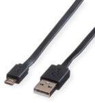 Roline USB-A apa - USB micro apa kábel 1m fekete (11.02. 8760-10) (11.02.8760-10)