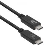 ACT USB-C - USB-C 40Gbps, Thunderbolt3/4 kábel 0.8m fekete (AC7451)