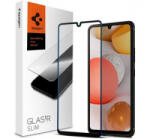 Spigen FC képernyővédő üveg (2.5D, ujjlenyomatmentes, extra karcálló, 9H, ultravékony, 0.3mm, színkiemelés) FEKETE [Samsung Galaxy A42 5G (AGL02305)
